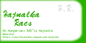 hajnalka racs business card